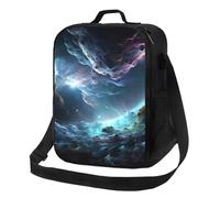 TRSGKSQP Insulated Lunch Bag for Women Men Lunchbox 3D Graphics Universe Space Reusable Lunch Box Leakproof Cooler Bag with Adjustable Shoulder Strap Lunch Tote Bags for Work, Travel,Outdoor