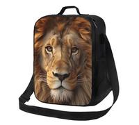 TRSGKSQP Insulated Lunch Bag for Women Men Lunchbox African Lion Head Reusable Lunch Box Leakproof Cooler Bag with Adjustable Shoulder Strap Lunch Tote Bags for Work, Travel,Outdoor