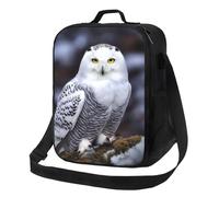 TRSGKSQP Insulated Lunch Bag for Women Men Lunchbox Arctic Owl Reusable Lunch Box Leakproof Cooler Bag with Adjustable Shoulder Strap Lunch Tote Bags for Work, Travel,Outdoor