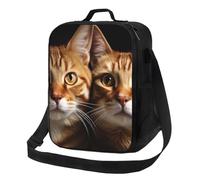 TRSGKSQP Insulated Lunch Bag for Women Men Lunchbox Cats Reusable Lunch Box Leakproof Cooler Bag with Adjustable Shoulder Strap Lunch Tote Bags for Work, Travel,Outdoor