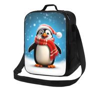 TRSGKSQP Insulated Lunch Bag for Women Men Lunchbox Christmas Funny Penguin Reusable Lunch Box Leakproof Cooler Bag with Adjustable Shoulder Strap Lunch Tote Bags for Work, Travel,Outdoor