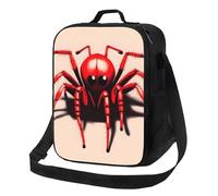 TRSGKSQP Insulated Lunch Bag for Women Men Lunchbox Cute Little red Spider Reusable Lunch Box Leakproof Cooler Bag with Adjustable Shoulder Strap Lunch Tote Bags for Work, Travel,Outdoor