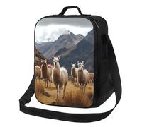 TRSGKSQP Insulated Lunch Bag for Women Men Lunchbox Llamas in The Andes Reusable Lunch Box Leakproof Cooler Bag with Adjustable Shoulder Strap Lunch Tote Bags for Work, Travel,Outdoor