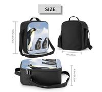 TRSGKSQP Insulated Lunch Bag for Women Men Lunchbox Penguin Family Reusable Lunch Box Leakproof Cooler Bag with Adjustable Shoulder Strap Lunch Tote Bags for Work, Travel,Outdoor