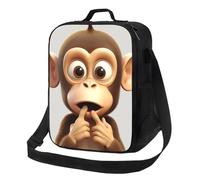 TRSGKSQP Insulated Lunch Bag for Women Men Lunchbox The Silent Monkey Reusable Lunch Box Leakproof Cooler Bag with Adjustable Shoulder Strap Lunch Tote Bags for Work, Travel,Outdoor