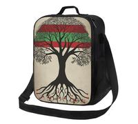 TRSGKSQP Insulated Lunch Bag for Women Men Lunchbox Tree Palestinian Flag Reusable Lunch Box Leakproof Cooler Bag with Adjustable Shoulder Strap Lunch Tote Bags for Work, Travel,Outdoor