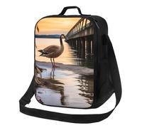 TRSGKSQP Insulated Lunch Bag for Women Men Lunchbox Wild Goose by The Bridge Reusable Lunch Box Leakproof Cooler Bag with Adjustable Shoulder Strap Lunch Tote Bags for Work, Travel,Outdoor