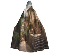 TRSGKSQP Italy Tuscan Adults Hooded Cloak Halloween Cloak Long Hood Robe Cape Cosplay Costume