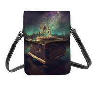 TRSGKSQP Leather Small Crossbody Bags for Women Cell Phone Purse Cellphone Wallet Dream Music Box Cell Phone Bag