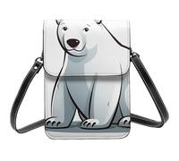 TRSGKSQP Leather Small Crossbody Bags for Women Cell Phone Purse Cellphone Wallet Polar Bear Cell Phone Bag