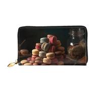 TRSGKSQP Leather Wallet for Women Men Bifold Wallet Ultra Slim Credit Card Holder Macarons of Different Colors Ladies Clutch Purse