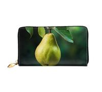 TRSGKSQP Leather Wallet for Women Men Bifold Wallet Ultra Slim Credit Card Holder Pears on The Tree Ladies Clutch Purse