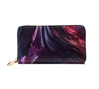 TRSGKSQP Leather Wallet for Women Men Bifold Wallet Ultra Slim Credit Card Holder Wavy Texture Ladies Clutch Purse