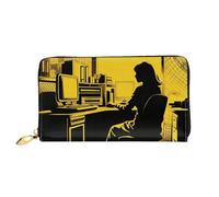 TRSGKSQP Leather Wallet for Women Men Bifold Wallet Ultra Slim Credit Card Holder Working Woman Ladies Clutch Purse