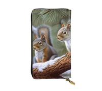 TRSGKSQP Little Squirrel Women's Wallets Ladies Credit Card Holder Slim Thin Leather Clutch Cell Phone Handbag for Women