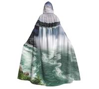 TRSGKSQP Niagara Falls Adults Hooded Cloak Halloween Cloak Long Hood Robe Cape Cosplay Costume