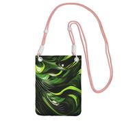 TRSGKSQP Small Crossbody Bags for Women Cell Phone Purse Mini Cellphone Wallet Abstract Green Snake Cell Phone Bag