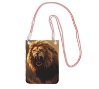 TRSGKSQP Small Crossbody Bags for Women Cell Phone Purse Mini Cellphone Wallet Angry Roaring Lion Cell Phone Bag
