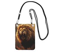 TRSGKSQP Small Crossbody Bags for Women Cell Phone Purse Mini Cellphone Wallet Angry Roaring Lion Cell Phone Bag