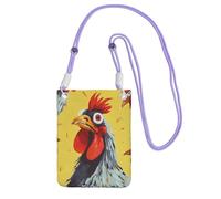 TRSGKSQP Small Crossbody Bags for Women Cell Phone Purse Mini Cellphone Wallet Art Chicken Painting Cell Phone Bag