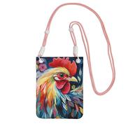 TRSGKSQP Small Crossbody Bags for Women Cell Phone Purse Mini Cellphone Wallet Art colorful Chicken Cell Phone Bag