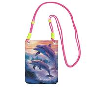 TRSGKSQP Small Crossbody Bags for Women Cell Phone Purse Mini Cellphone Wallet dolphins art Cell Phone Bag