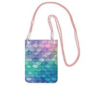 TRSGKSQP Small Crossbody Bags for Women Cell Phone Purse Mini Cellphone Wallet Dreamy Gradient Mermaid Scales Cell Phone Bag