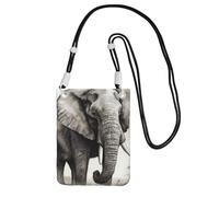 TRSGKSQP Small Crossbody Bags for Women Cell Phone Purse Mini Cellphone Wallet Elephant Sketch Cell Phone Bag
