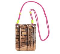 TRSGKSQP Small Crossbody Bags for Women Cell Phone Purse Mini Cellphone Wallet Library Bookcase Cell Phone Bag