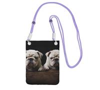 TRSGKSQP Small Crossbody Bags for Women Cell Phone Purse Mini Cellphone Wallet Little White Bulldog Cell Phone Bag