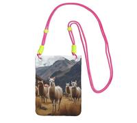 TRSGKSQP Small Crossbody Bags for Women Cell Phone Purse Mini Cellphone Wallet Llamas in the andes Cell Phone Bag