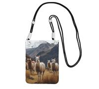 TRSGKSQP Small Crossbody Bags for Women Cell Phone Purse Mini Cellphone Wallet Llamas in the andes Cell Phone Bag