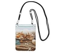 TRSGKSQP Small Crossbody Bags for Women Cell Phone Purse Mini Cellphone Wallet Ocean Beach Theme Cell Phone Bag