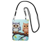 TRSGKSQP Small Crossbody Bags for Women Cell Phone Purse Mini Cellphone Wallet Owls on a branch Cell Phone Bag