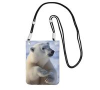 TRSGKSQP Small Crossbody Bags for Women Cell Phone Purse Mini Cellphone Wallet Polar bear Cell Phone Bag
