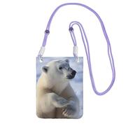 TRSGKSQP Small Crossbody Bags for Women Cell Phone Purse Mini Cellphone Wallet Polar bear Cell Phone Bag