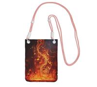 TRSGKSQP Small Crossbody Bags for Women Cell Phone Purse Mini Cellphone Wallet Red Flame Music Note Cell Phone Bag