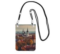 TRSGKSQP Small Crossbody Bags for Women Cell Phone Purse Mini Cellphone Wallet Tallinn Estonia Cityscape Cell Phone Bag