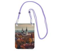 TRSGKSQP Small Crossbody Bags for Women Cell Phone Purse Mini Cellphone Wallet Tallinn Estonia Cityscape Cell Phone Bag