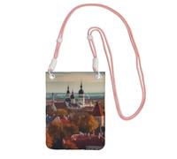 TRSGKSQP Small Crossbody Bags for Women Cell Phone Purse Mini Cellphone Wallet Tallinn Estonia Cityscape Cell Phone Bag