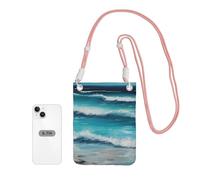 TRSGKSQP Small Crossbody Bags for Women Cell Phone Purse Mini Cellphone Wallet Turquoise Beach original seascape Cell Phone Bag