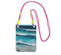 TRSGKSQP Small Crossbody Bags for Women Cell Phone Purse Mini Cellphone Wallet Turquoise Beach original seascape Cell Phone Bag