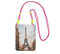 TRSGKSQP Small Crossbody Bags for Women Cell Phone Purse Mini Cellphone Wallet Watercolor Paris Cell Phone Bag