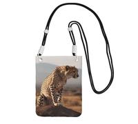 TRSGKSQP Small Crossbody Bags for Women Cell Phone Purse Mini Cellphone Wallet Wild African Cheetah Cell Phone Bag