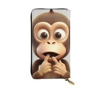 TRSGKSQP The Silent Monkey Women's Wallets Ladies Credit Card Holder Slim Thin Leather Clutch Cell Phone Handbag for Women