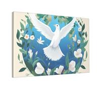 TRSGKSQP Wall Art Prints Peace on Earth Modern Wall Decor Framed Ready to Hang Canvas Oil Painting Extra Large Artwork Home Decor for Bathroom Living Room Office Bedroom Poster 45x30 cm
