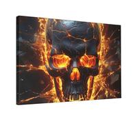 TRSGKSQP Wall Art Prints Shattering of skull Modern Wall Decor Framed Ready to Hang Canvas Oil Painting Extra Large Artwork Home Decor for Bathroom Living Room Office Bedroom Poster 45x30 cm