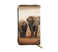 TRSGKSQP Wild Animals Elephants Women's Wallets Ladies Credit Card Holder Slim Thin Leather Clutch Cell Phone Handbag for Women