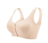Trssorm Seamless Mastectomy Post-surgery Bra Front Closure Cotton with Pocket for Silicone Breast Form