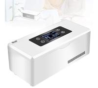 TRTDYFKH Insulin Cooler Refrigerated Box LCD Display Insulin Cooler Case Portable Reefer Car Small Refrigerator Mini Cold Boxes Portable Drug Reefer(4battery)